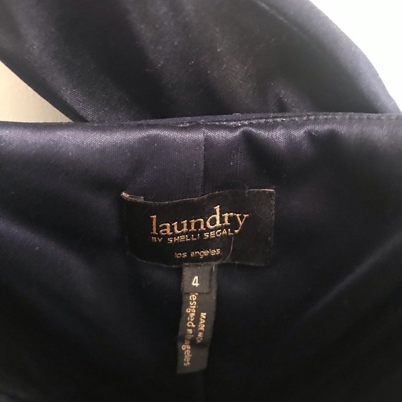 Laundry by Shelli Segal One-Shoulder Cocktail Dress, Navy - Picture 2 of 7